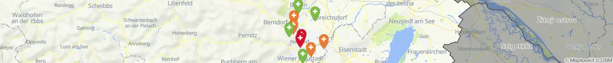 Map view for Pharmacies emergency services nearby Sollenau (Wiener Neustadt (Land), Niederösterreich)